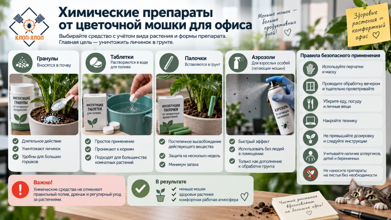 Химические препараты для офиса: гранулы, таблетки, палочки и аэрозоли &mdash; правила безопасного применения